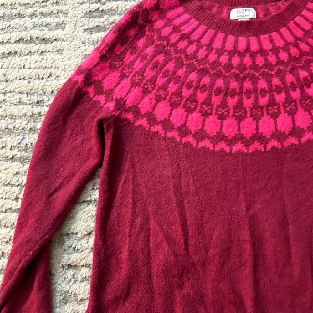J. Crew pink extra soft knit sweater size XS - Picture 4 of 7